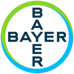 Logo Bayer blanco cruz